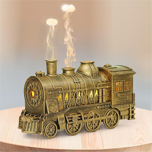 Train Diffuser 300ml, Aromatherapy Diffuser Cool Mist Ultrasonic Aroma Train Diffuser with Remote Control 2 Light 2 Mist Mode Auto Shut-Off for Bedroom Office Hotel(Bronze) - Bloomnest