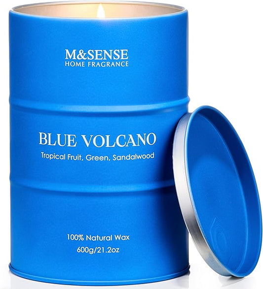 M&SENSE Tropical Fruit Soy Scented Candles Natural Non Toxic, Large Summer Candles 21.2oz 120 Hours Long Lasting Burning, Unique Candle Gifts Cozy Room Decor for Women Men - Bloomnest