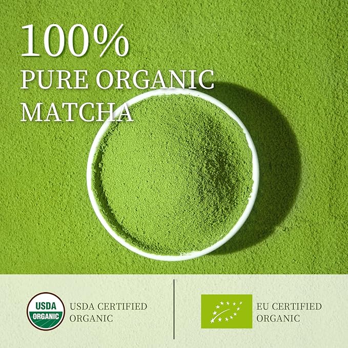 Chaism Ceremonial Grade Matcha Green Tea Powder - Premium First Harvest USDA Organic Gluten-Free Vegan, 100% Pure Unsweetened No Additives, 1.06oz Tin - Bloomnest