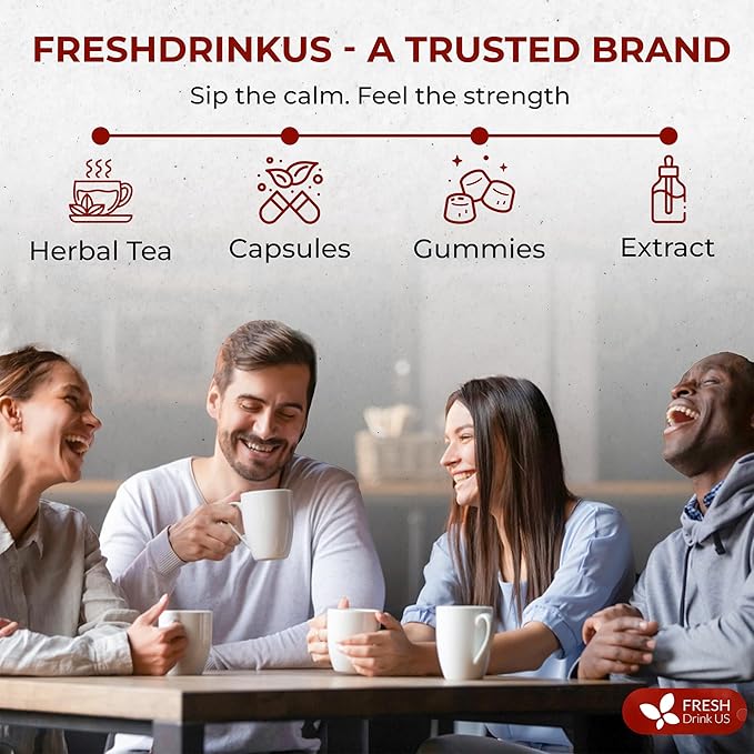 FreshDrinkUS, Premium Colon Cleanse Tea – 60 Tea Bags – Rhubarb Root & Hawthorn Berry with Senna, Lotus Leaf, Valerian Root & Psyllium Husk – Herbal Blend, Caffeine-Free. Vegan - Bloomnest