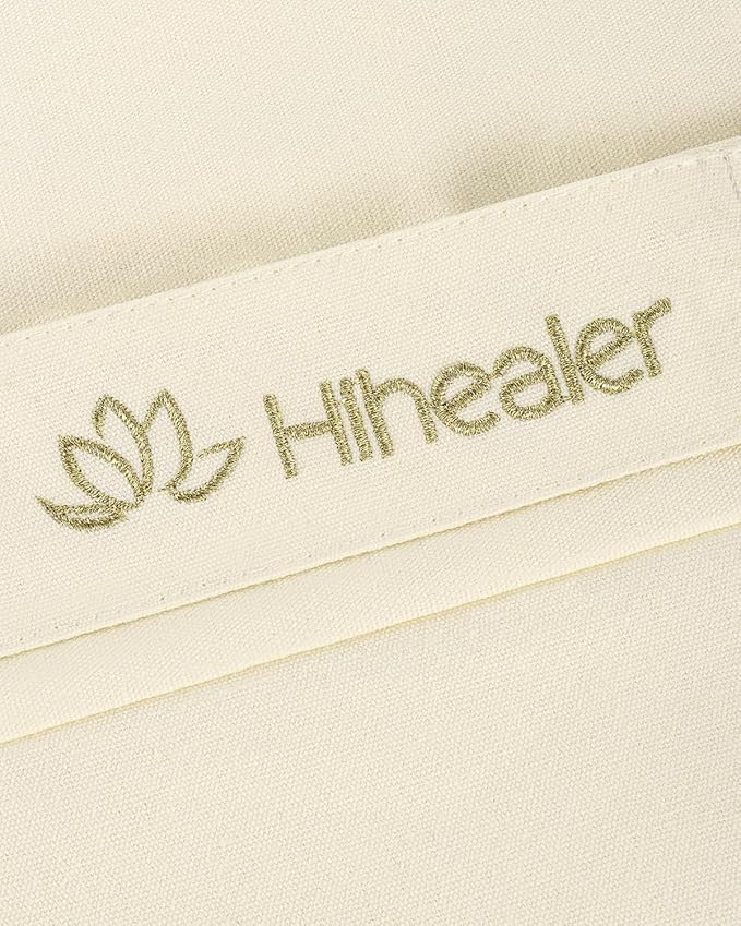 Hihealer Meditation Cushion Set Large Velvet Floor Pillow & Traditional Tibetan Yoga Bolster for Adults Zafu Meditation Mat with Buckwheat Filling (Cream) - Bloomnest