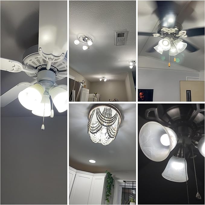 E12 100W Equivalent LED Candelabra Bulbs, E12 A19 A60 LED Ceiling Fixtures Light Bulbs 6000K Daylight White,Bright Small Candelabra Screw Base Globe Shape Chandelier Bulbs 10W 1200lm,Non Dimmable,3Pcs - Bloomnest