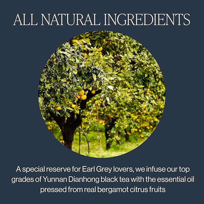 Rishi Tea Earl Grey Supreme Tea - Organic, Caffeinated Loose Leaf Tea with Bergamot Oil and Top Grade Yunnan Black Tea - 4 Ounces, 12+ Servings - Bloomnest