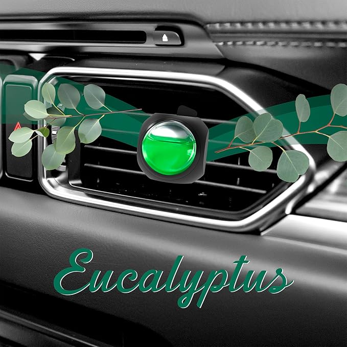Car Air Freshener Vent Clips, 8 Pack, Provides Long-Lasting Scent, Up to 240 Days, Odor Eliminator (Eucalyptus) - Bloomnest
