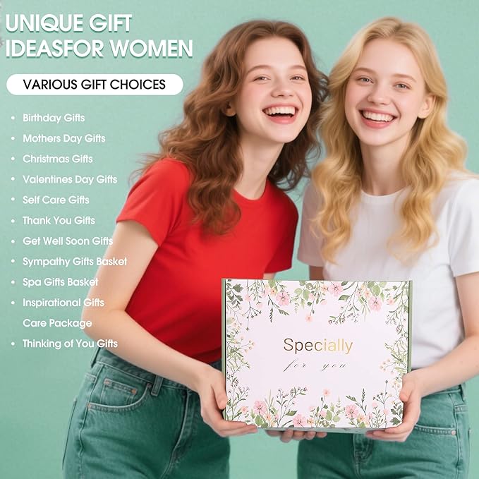 Valentines Day Gifts for Her Wife Mom Friend Sister Girlfriend, Birthday Gifts Baskets for Women Self Care Gift for Women, Get Well Soon Gift Baskets Thinking of You Relaxation Stress Care Package - Bloomnest