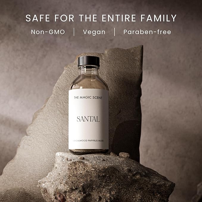 The Magic Scent Santal Fragrance Oil - Diffuser Oil Scent - Santal Aroma Diffuser Oils - Luxury Scents for Home - Sandalwood Oil - 8.5 fl oz, 250 mL TheMagicScent