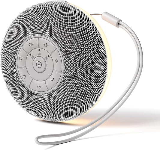Portable Sound Machine, Long Battery with Loud Bluetooth Speaker, 39 Special Soothing Sounds, White Noise Sound Machine for Sleeping