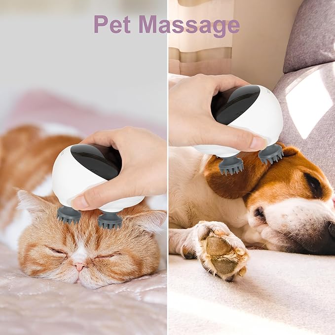 Electric Scalp Massager, Portable Head Stress Relax,IPX7 Waterproof Rechargeable Head Massager Scalp Stress Relax, Body for Deep Cleansing, Relief, Hair Growth (Black) AIBOKEE
