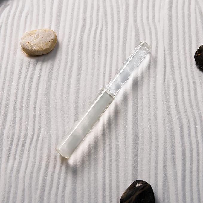 TOPFUND Silicone Quartz Singing Bowl Mallet | Medium-Hard Silicone Sleeve + High Purity Crystal Energy Rod