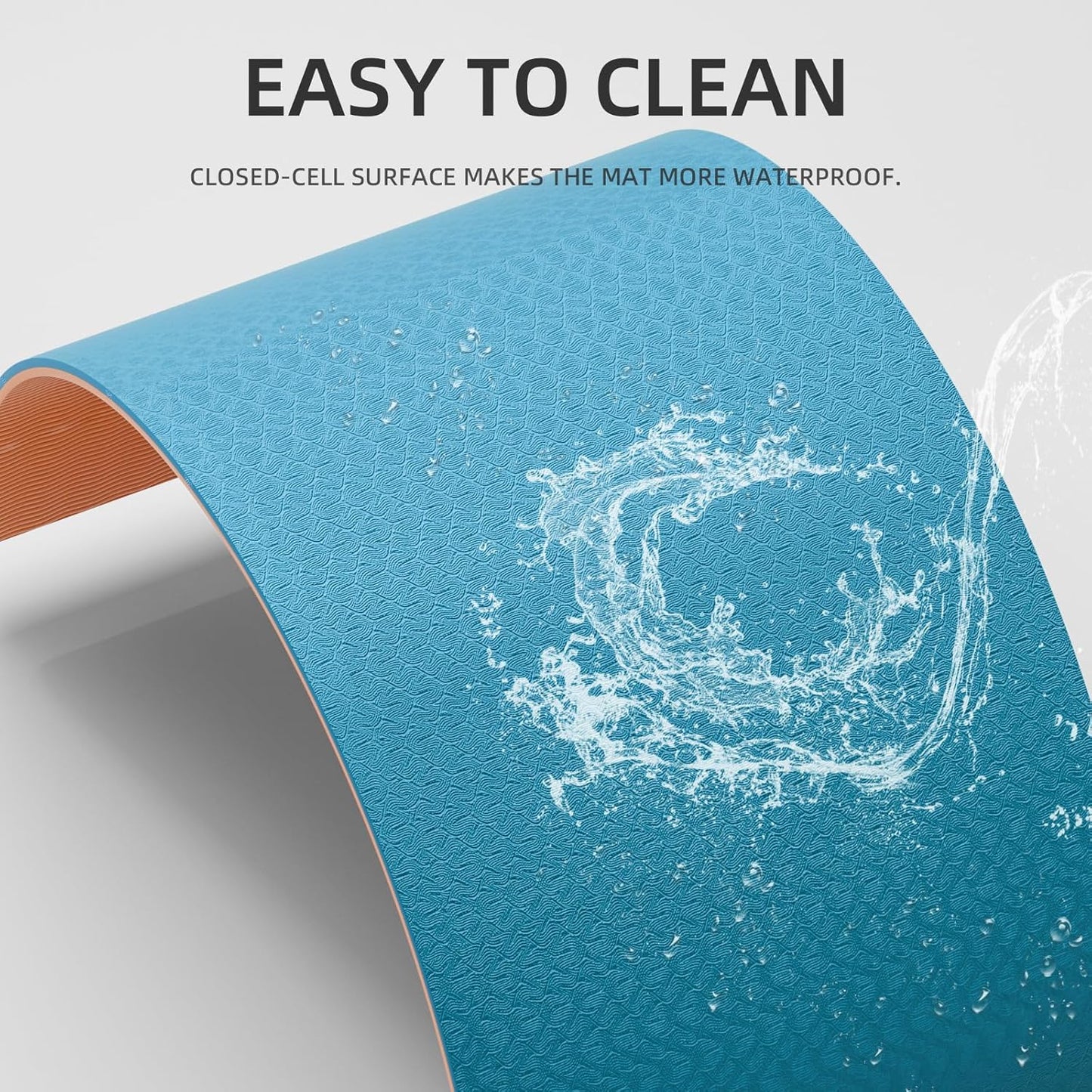 Extra Long & Wide Yoga Mat for Tall Men & Women,76''x32.6''x7mm - High Density TPE Non-Slip Both Sides, Lightweight 1.1kg with Superior Cushioning for gymnastics, Pilates, Home, Workout