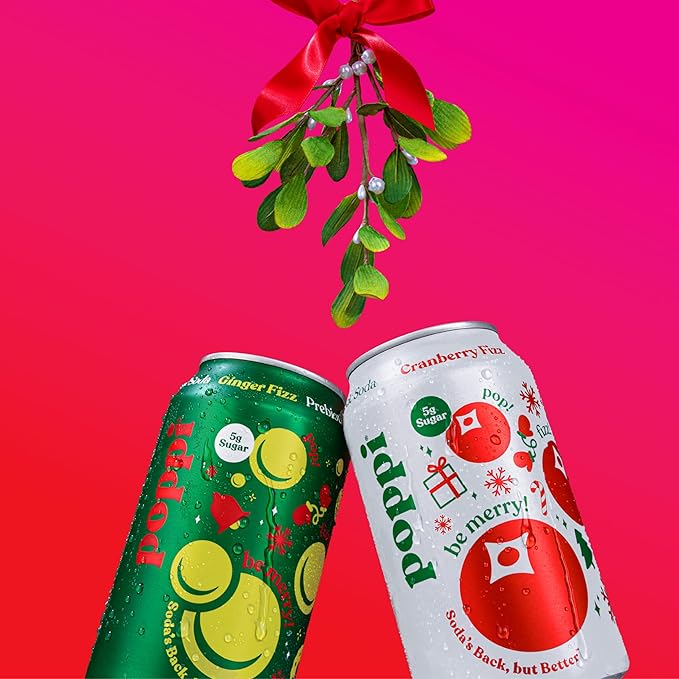 Poppi Sparkling Prebiotic Soda Beverage with Apple Cider Vinegar, Seltzer Water and Fruit Juice, Naughty or Nice Variety Pack, 12 Fl Oz, Pack of 12, Packaging May Vary - Bloomnest