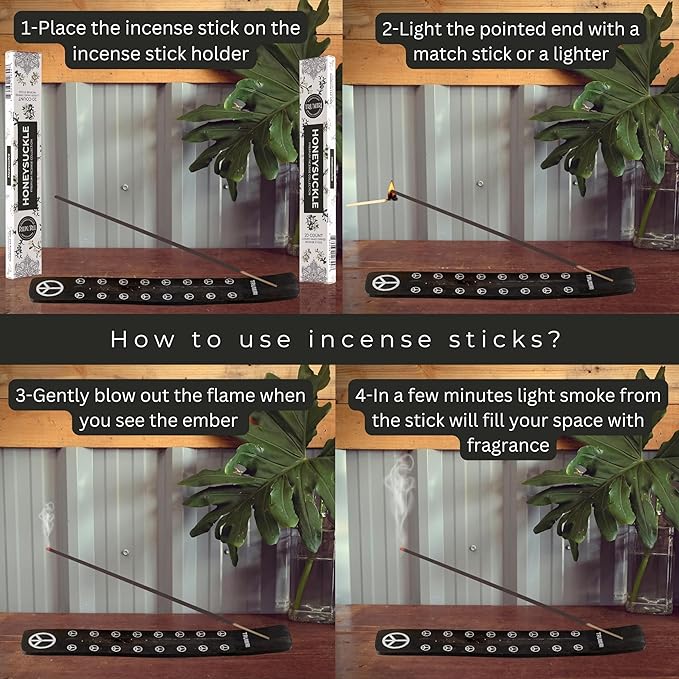 Honeysuckle Incense Sticks - Total 40 Insence-Sticks - Dual Pack of 20 Insense - Inciensos - Inscents - Natural Non Toxic Ingredients - Incents - Incence - Inscense - Insents TRUMIRI