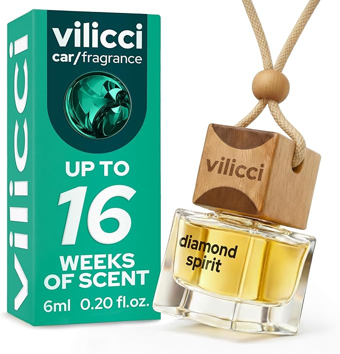Vilicci Diamond Spirit Car Air Freshener – Spicy Clean Car Fragrance & Odor Eliminator | Long-Lasting Car Diffuser | Vegan & Cruelty-Free Fragrance Oils | Premium Auto Perfume | Lasts up to 120 Days - Bloomnest