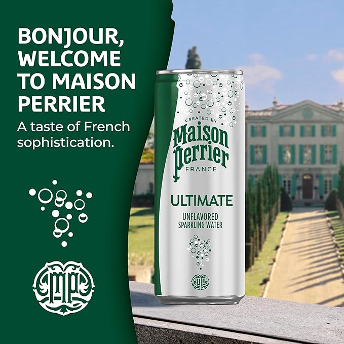 Maison Perrier Ultimate Sparkling Water, 11.15 Fl Oz Cans, 8 Count, 3 Pack - Bloomnest