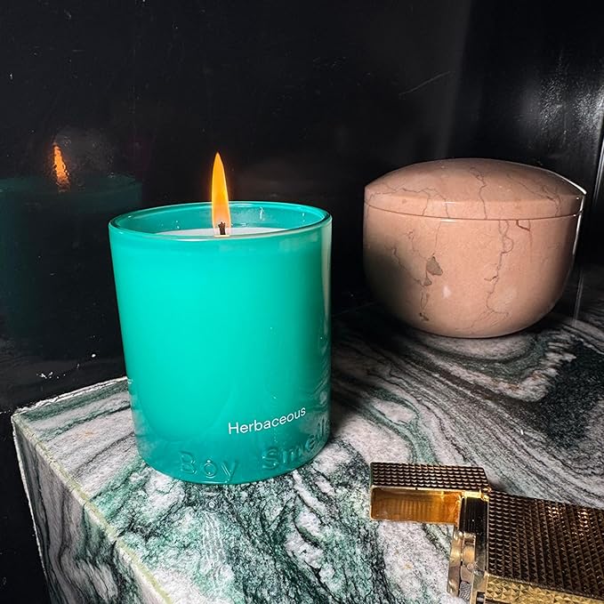 Boy Smells Grass Scented Candle - 8.5 oz - Home Candle with Bergamot, Fresh Sage, and Wild Grass Notes - Up to 50-Hour Burn - Cotton Wick - Bloomnest