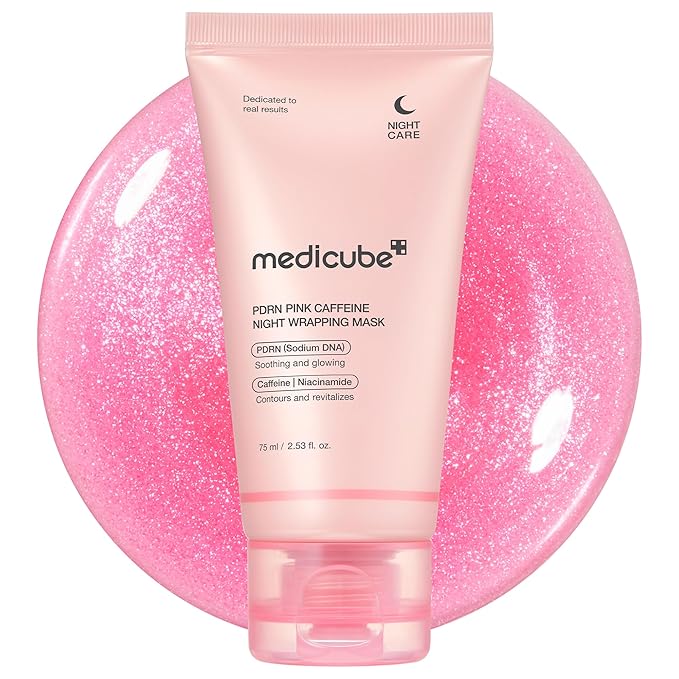 medicube Wrapping Mask PDRN Caffeine Overnight Peel Off Facial Mask | Firming, Depuffing & Hydration | Caffeine, Collagen For Refined, Glass Skin & Face Contour Support | Korean Skin Care, 2.53 fl.oz - Bloomnest