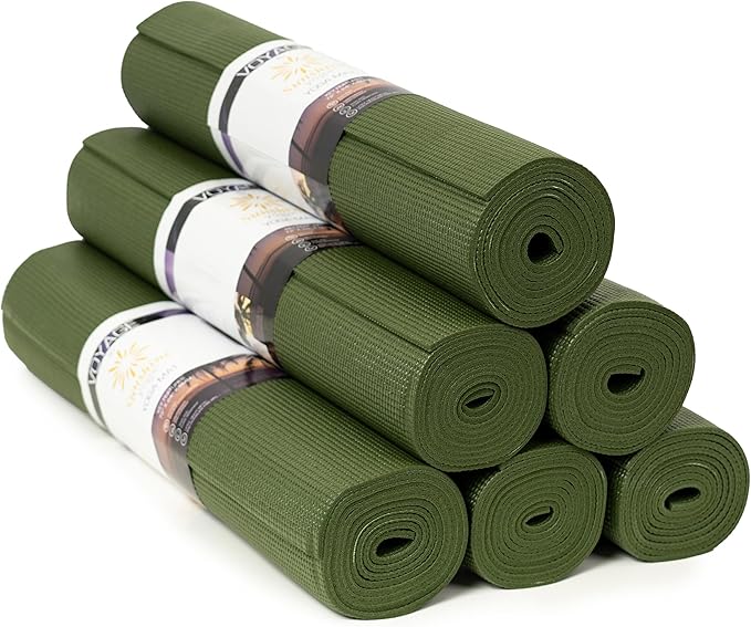 Sunshine Yoga Voyage Yoga Mat, 6 Pack, 72" x 24" Professional Studio and Gym Bulk Yoga Mats, 5mm Thick, Durable, Anti-Tear, Non Slip Fitness and Exercise Mats - Bloomnest
