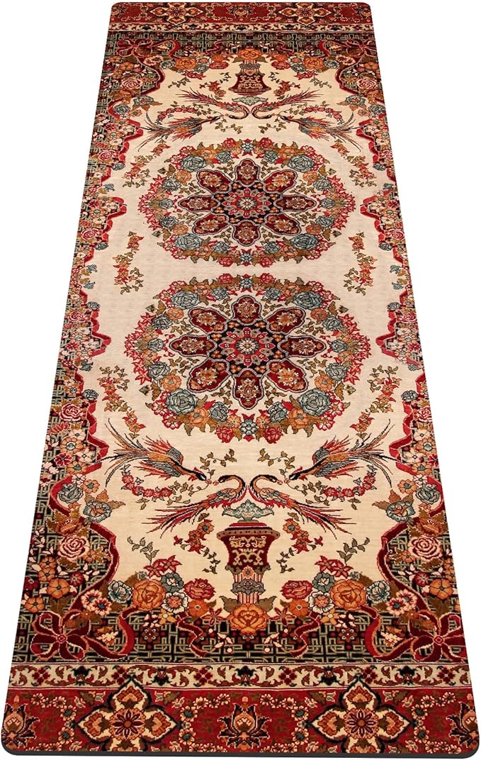 nuveti Yoga Mat Print Extra Thick TPE Non Slip Fitness Exercise Mat with Carrying Bag,72"x24" Extra Thick 6MM Exercise & Workout Mat for Yoga, Pilates Fitness and Floor Exercises - Bloomnest