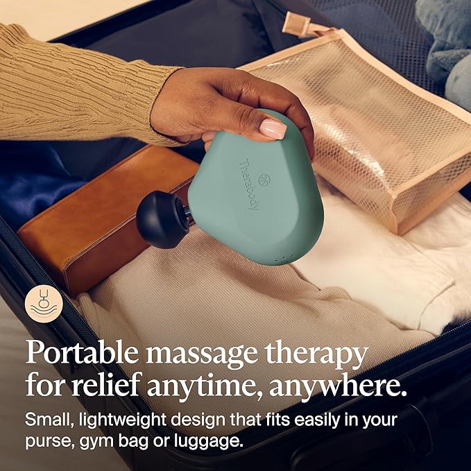 TheraGun Mini (2nd Generation) by Therabody - Handheld Electric Massage Gun - Compact Deep Tissue Treatment for Any Athlete On The Go - Portable Percussion Massager with QuietForce Technology (Green) - Bloomnest