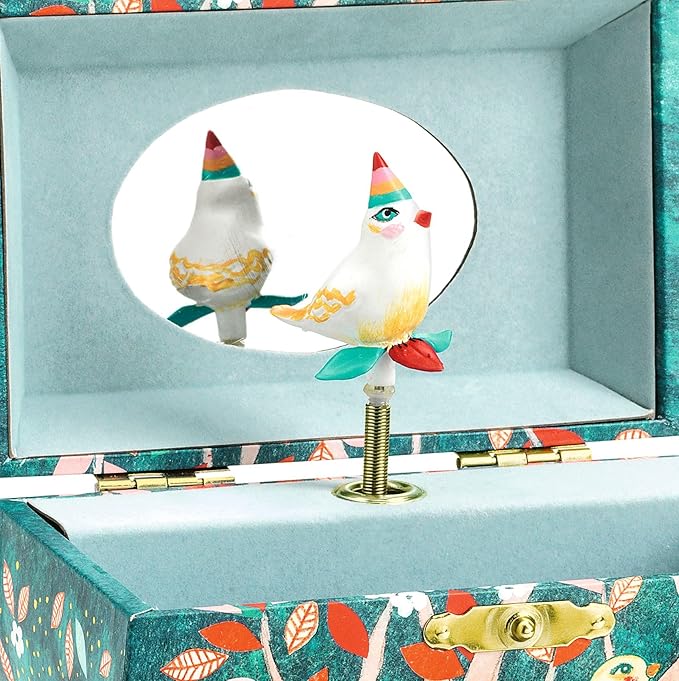 DJECO Musical Jewelry Box for Kids - Treasure Box Night Singing - Storage for Necklace, Bracelets, Rings, Earrings, Small Toys, Decorations, Keepsake & Trinkets - Safe for Ages 3+ Boys & Girls - Bloomnest