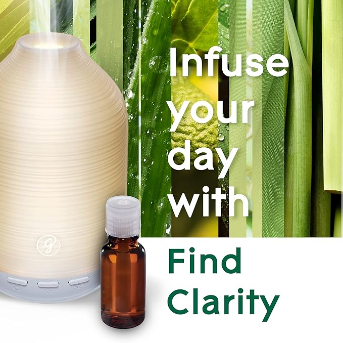 Glade Essential Oil Diffuser Refill, Use with Cool Mist Aromatherapy Diffuser, Air Freshener for Home, Find Clarity Scent with Notes of Bergamot & Lemongrass, 0.56 Fl Oz - Bloomnest