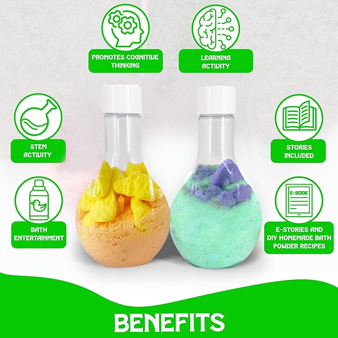 Bath Bombs for Boys with Mini Toy Ducks Inside – Kids Bath Bombs Powder - Bubble Bath for Kids – Bathtime Experiment Kit Mix - Blast of Foam & Colour Surprise – Gift Set of 4 - Bloomnest