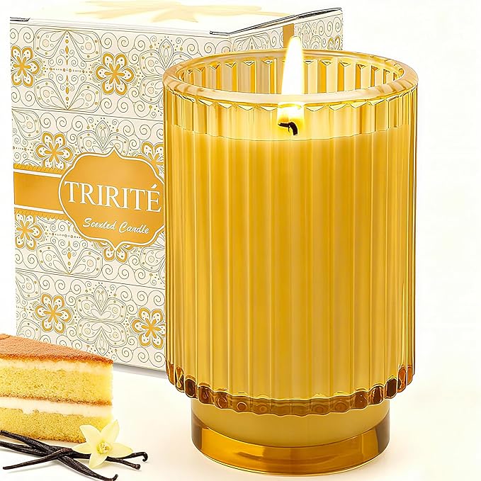 Vanilla Cupcake Scented Candle for Diwali, Over 70 Hours Burning Soy Jar Candle for Home Scented, Aromatherapy Scented Candle Ideal for Creating Relaxing Ambience & Holiday Gifting - Bloomnest