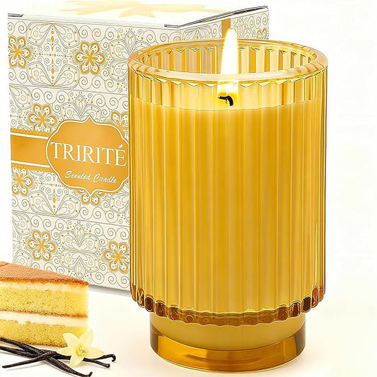 Vanilla Cupcake Scented Candle for Diwali, Over 70 Hours Burning Soy Jar Candle for Home Scented, Aromatherapy Scented Candle Ideal for Creating Relaxing Ambience & Holiday Gifting - Bloomnest