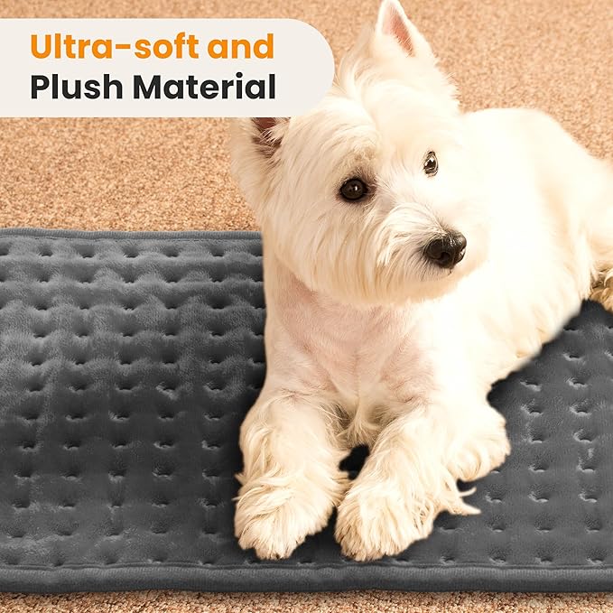 Electric Heating Pad for Back Pain Relief & Cramps - 6 Heat Settings,Auto Shut Off,Moist Heat Options,Portable Heated Pads for Neck/Shoulder Machine Washable Gift for Men Women,Grey,20"x24" - Bloomnest