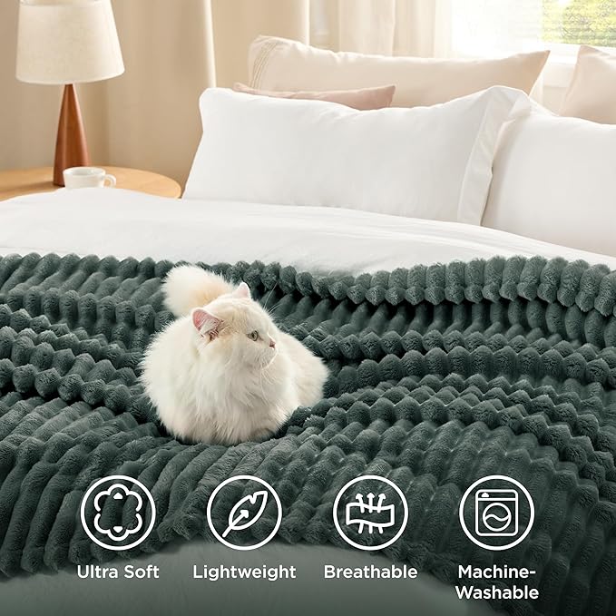 Bedsure GentleSoft Mallard Green Twin Blanket for Bed - Cozy Soft Blankets for Women, Cute Large Throws for Girls, 66x90 Inches - Bloomnest