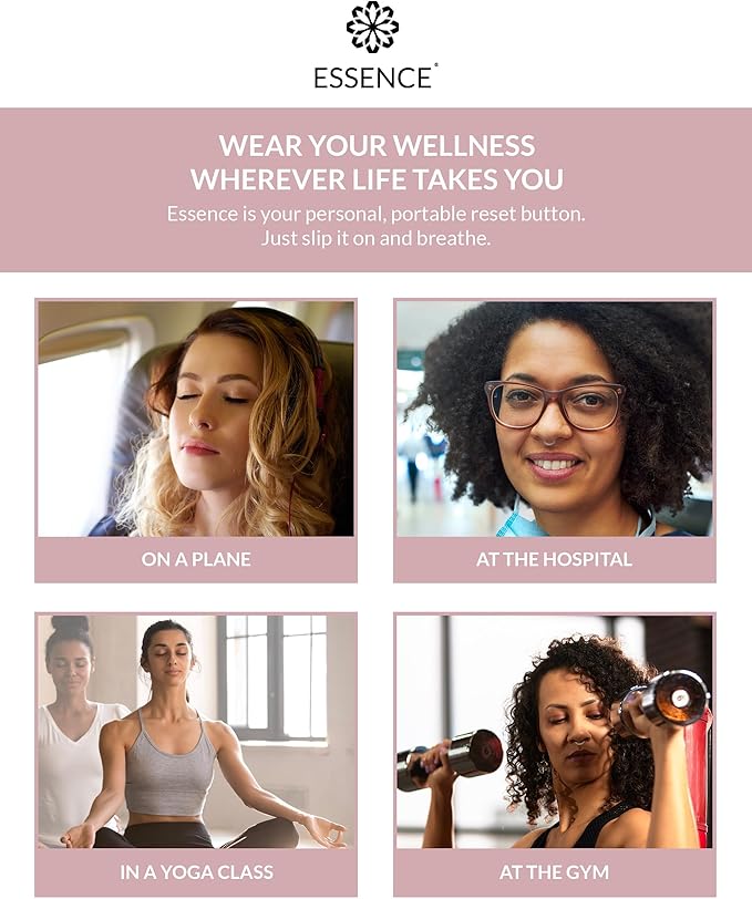 Essence Wearable Aromatherapy Nasal Diffuser – Allergy Relief Essential Oil Nose Ring – Personal Scent Clip for Travel, Work & Everyday Use – Made in USA (3 Pack) - Bloomnest