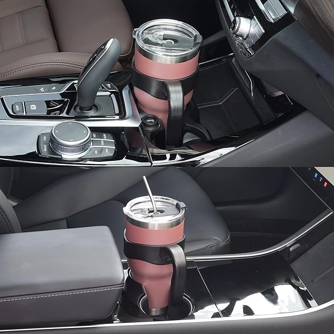 WETOWETO 30 oz Tumbler Stainless Steel Vacuum Insulated Coffee Cup with Handle, Double Wall Vacuum Coffee Cup Thermal Cups for Hot and Cold drinks, Suitable for Travel(Rose Gold, 1 Pack)