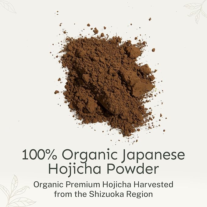 Yu Tea Organic Hojicha Green Tea Powder, 30 Instant Packets | Rich in Antioxidants & EGCG | Pure Japanese Roasted Green Tea | Low Caffeine & Unsweetened Matcha Alternative | Single Serve Sticks - Bloomnest