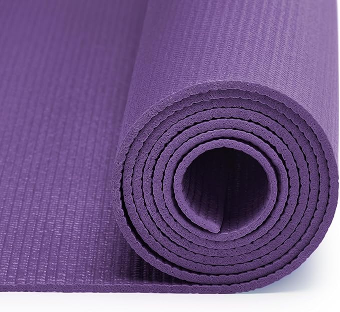 Sunny Health & Fitness Non-Slip Yoga Mat – Durable, Anti-Tear, Lightweight, Cushioned Support for Yoga, Pilates, Stretching Exercises, Meditation and Floor Workouts | Multiple Sizes & Colors - Bloomnest