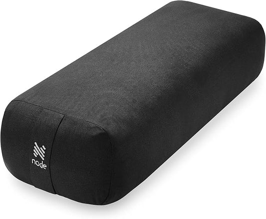 Yoga Meditation Cushion, 25" x 12" Rectangular Bolster with Organic Cotton Cover - Bloomnest