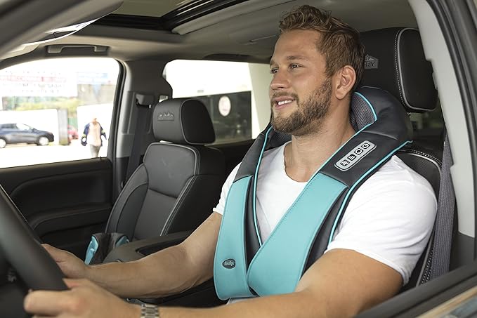 InvoSpa Shiatsu Neck and Back Massager with Heat - Deep Kneading Pillow for Massage - Electric Full Body Massager