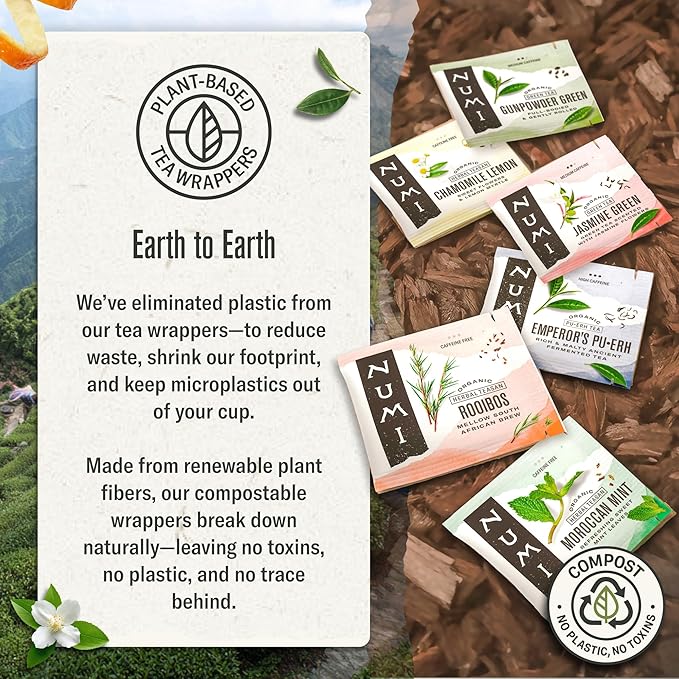 Numi Organic Aged Earl Grey Tea, 18 Tea Bags (Pack of 3) Black Tea With Bergamot Orange, Caffeinated (Packaging May Vary) - Bloomnest