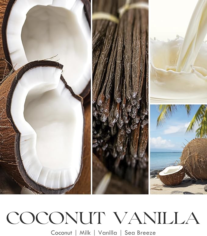 AOOVOO Coconut Vanilla Candles - 18 oz Scented Candles, Aromatherapy Candle, Soy Candle for Home Scented - Bloomnest