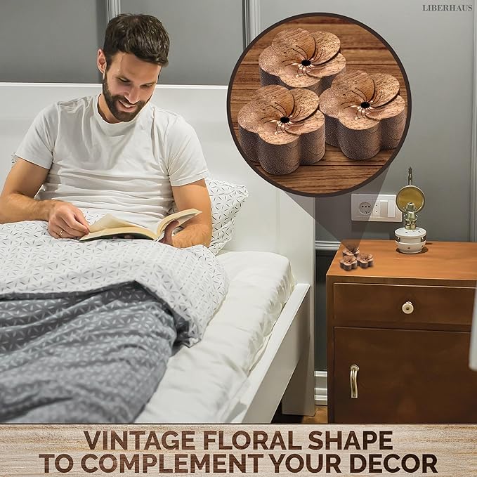 2 Pcs Car Diffusers for Essential Oils – Wooden Car Essential Oil Diffuser Vent Clip with Magnetic Clip, Easy to Use for Refreshing Your Space – Vintage Design for Aromatherapy at Home & in Car - Bloomnest