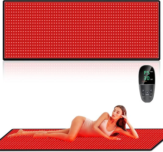 Red Light Therapy Mat for Body Pain Relief,Red Light Therapy Blanket 1280 LEDs Red Near Infrared 660nm 850nm Full Body Pad, 71"x 31" Large Red Light Therapy Pad cabpay