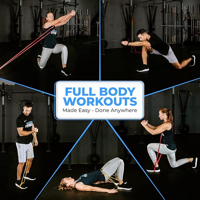 Pull Up Assistance Resistance Bands - Long Loop Power Bands for Men and Women - Strength Power Flexibility Training at Home & Gym - Ebooks & Workout Chart Included by Iron Core Fitness - Bloomnest