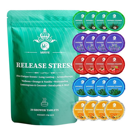 Shower Steamers Aromatherapy, 20-Pack Shower Bombs with Natural Essential Oils – Stress Relief Self Care, Birthday Gifts for Women & Men, Christmas Stocking Stuffers & White Elephant Gifts - Bloomnest