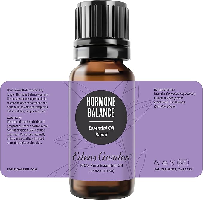 Edens Garden Hormone Balance Essential Oil Blend- 100% Pure Premium Grade, Undiluted, Natural, Therapeutic, Aromatherapy, The Best for Diffusing, Skin, Face, Humidifiers 10 ml (.33 fl oz) - Bloomnest