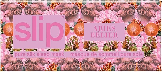 slip Pure Silk Sleep Mask - 100% Pure 22 Momme Mulberry Silk Eye Mask - Comfortable Sleeping Mask with Elastic Band, Zodiac Collection: Aries - Bloomnest
