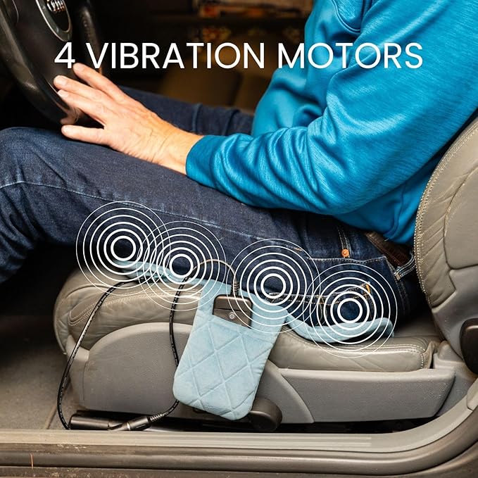 Relaxed Travelers' Bliss Massage Cushion - Massagers - Travel Essentials - Leg and Lower Back Pain Relief - Chair Leg & Back Massager - Custom Settings - Bloomnest