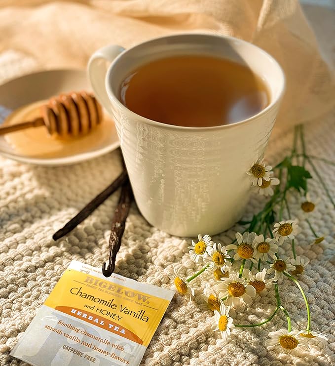 Bigelow Tea Chamomile Vanilla with Honey Herbal Teabags Box, Caffeine Free, 20 Count, Pack of 6 - Bloomnest