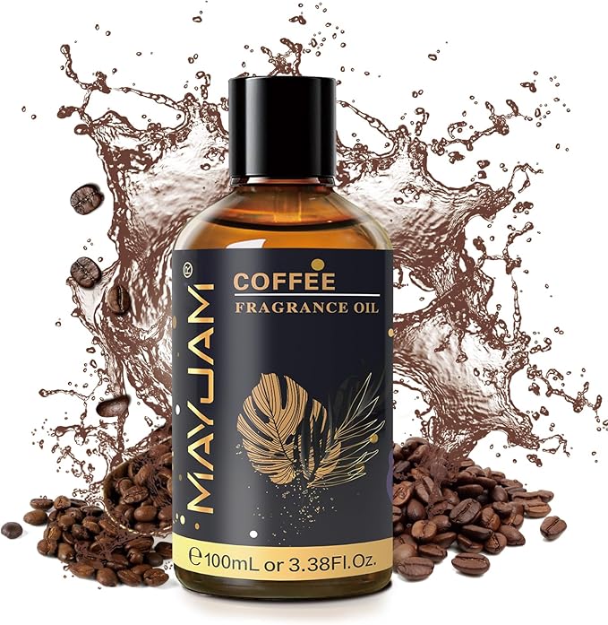 MAYJAM 100ML/3.38FL.OZ Coffee Fragrance Oils with Glass Dropper, Essential Oils for Diffusers for Home, Long Lasting Scented Oils for Diffusers Soap Candle Making - Bloomnest