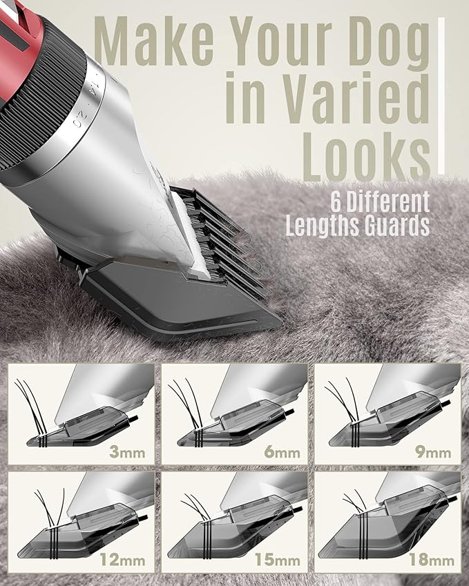 oneisall Dog Shaver Clippers Low Noise Rechargeable Cordless Electric Quiet Hair Clippers Set for Dogs Cats Pets - Bloomnest
