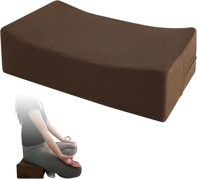 Meditation Cushion - Floor Pillow for Adults - Floor Seating & Meditation Pillow - Yoga Bolster with Washable Cover - High Density Responsive Bamboo Charcoal Foam for Sitting - Bloomnest