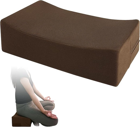 Meditation Cushion - Floor Pillow for Adults - Floor Seating & Meditation Pillow - Yoga Bolster with Washable Cover - High Density Responsive Bamboo Charcoal Foam for Sitting - Bloomnest